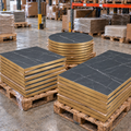 Black Marble Effect 25mm Laminate Table Top – Gold Edge - Restaurant Table & Chairs Direct