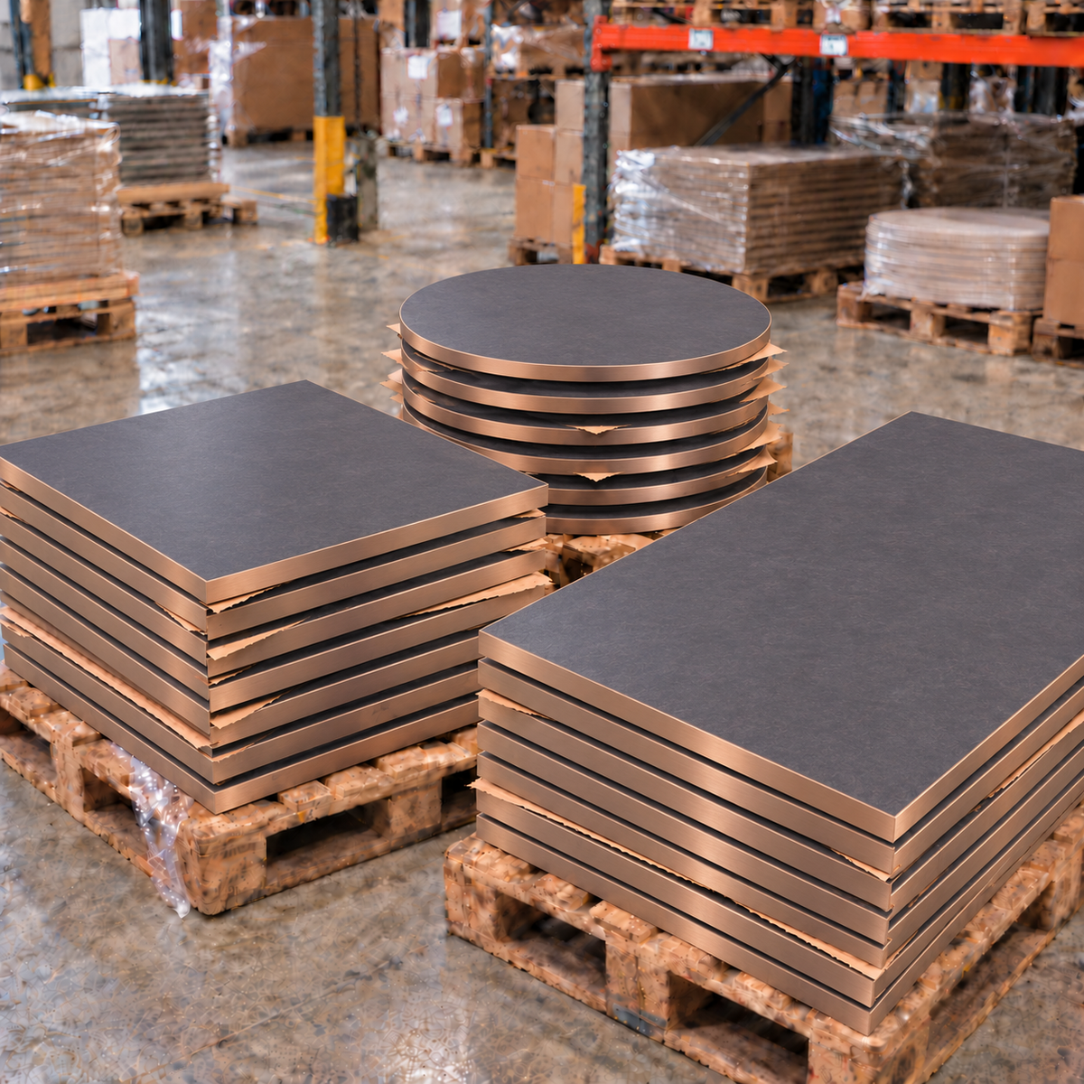 Egger Cupria Slate 25mm Commercial Table Top – Copper Edge - Restaurant Table & Chairs Direct