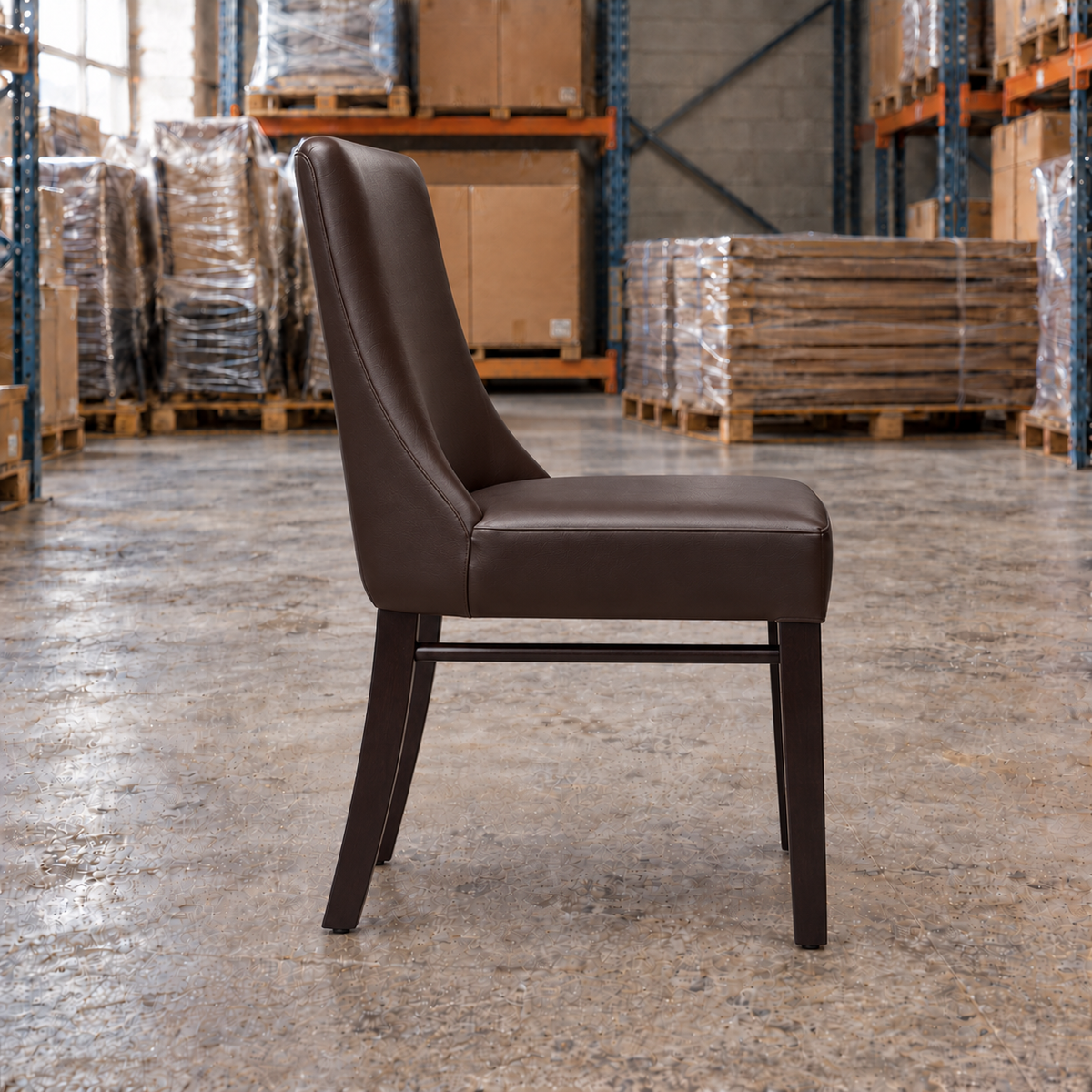 Ash Commercial Side Chair – Dark Brown / Wenge Frame - Restaurant Table & Chairs Direct