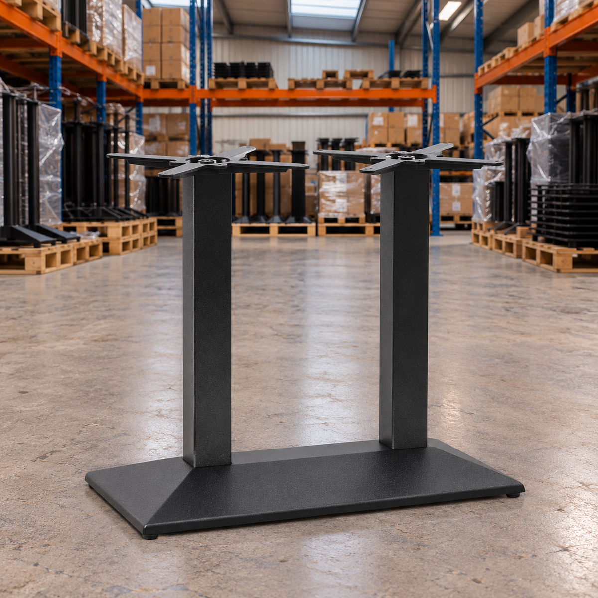 Dunmow Twin Table Base – Dining Height - Restaurant Table & Chairs Direct