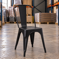 Tolix Style Commercial Side Chair – Matt Black