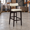 Oak Commercial Bar Highchair – Ivory / Wenge Frame - Restaurant Table & Chairs Direct