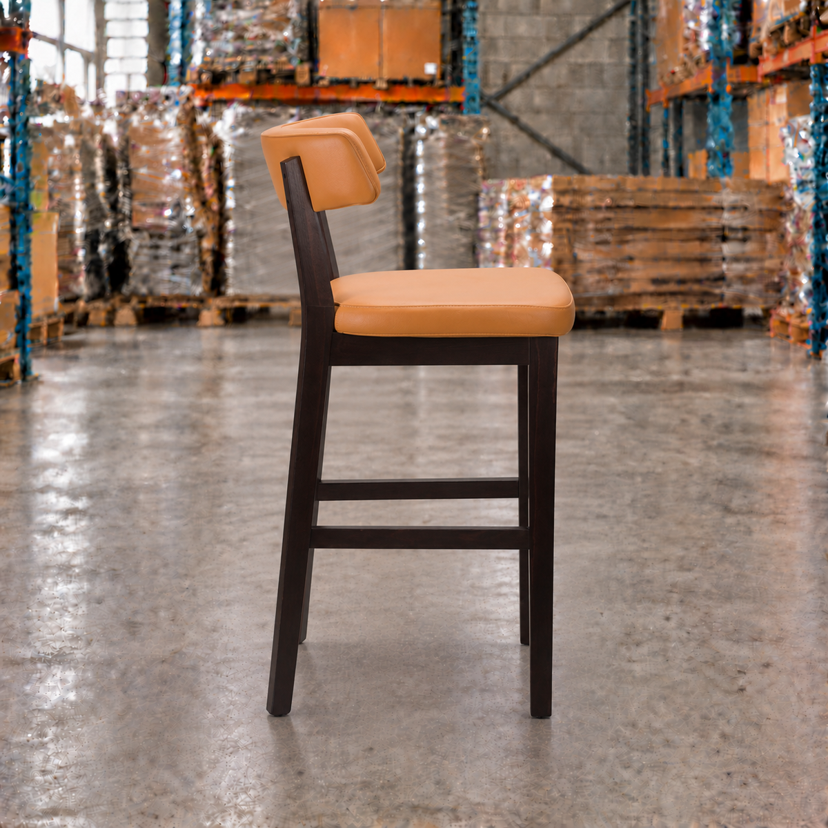 Oak Commercial Bar Highchair – Ochre / Wenge Frame