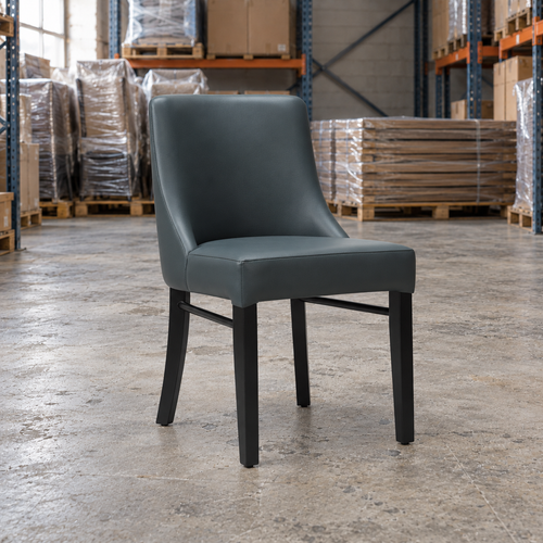 Ash Commercial Side Chair – Grey / Black Frame - Restaurant Table & Chairs Direct
