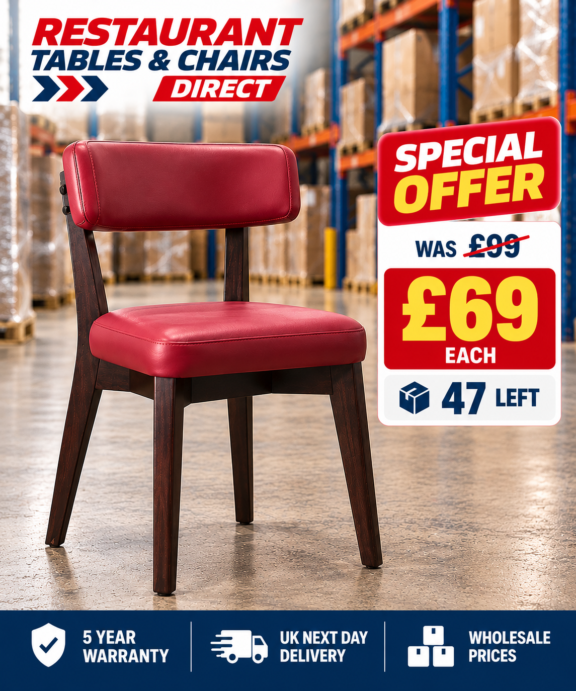 Red Restaurant Side Chair – Special Offer