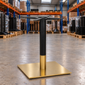 Tring Large Square Table Base – Black / Brass - Restaurant Table & Chairs Direct