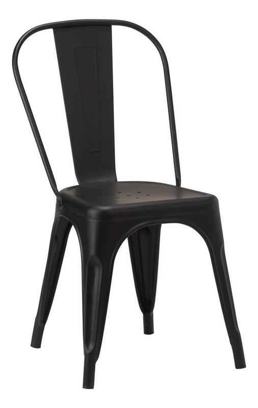 Tolix Style Commercial Side Chair – Black Matt