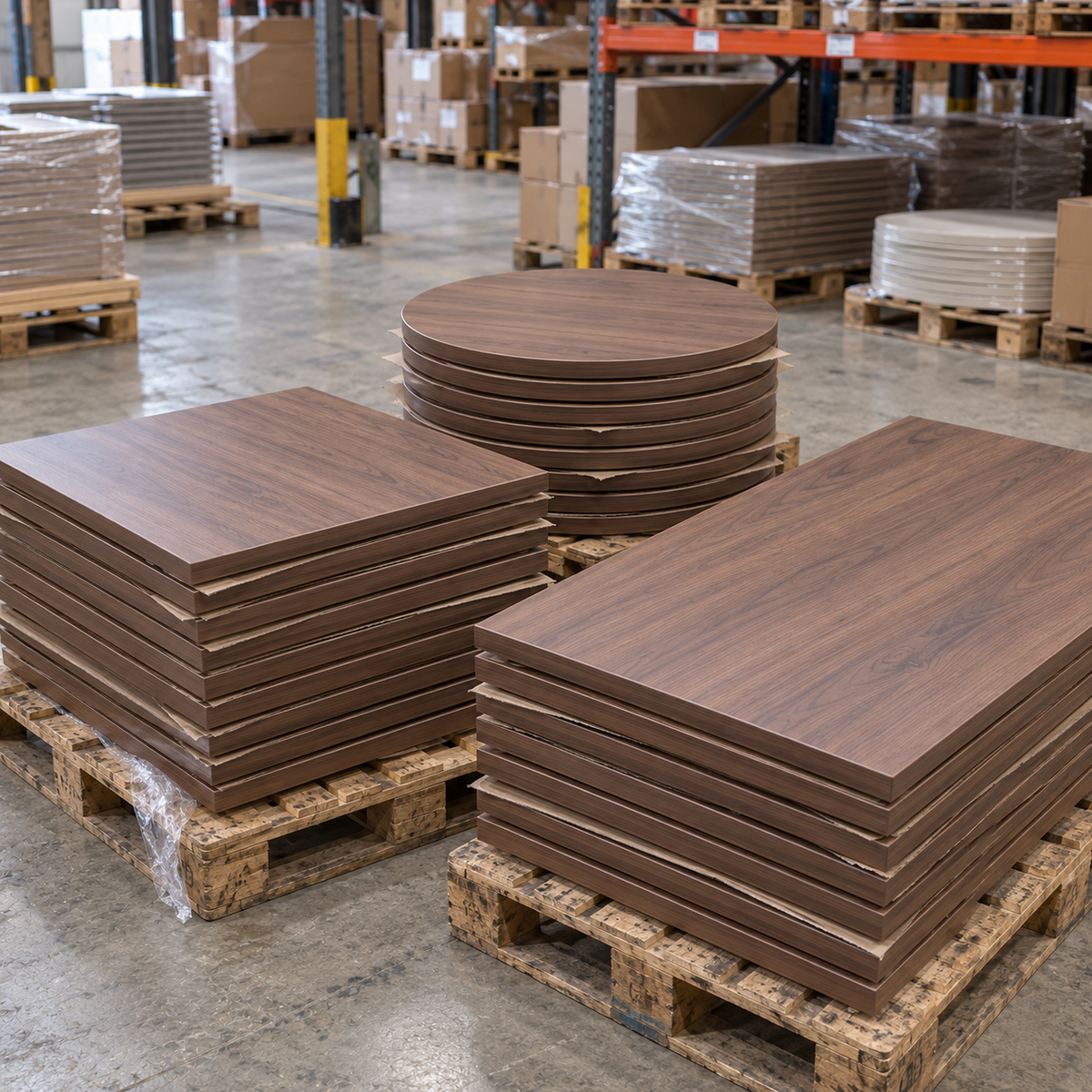 Walnut 25mm Laminate Table Top - Restaurant Table & Chairs Direct