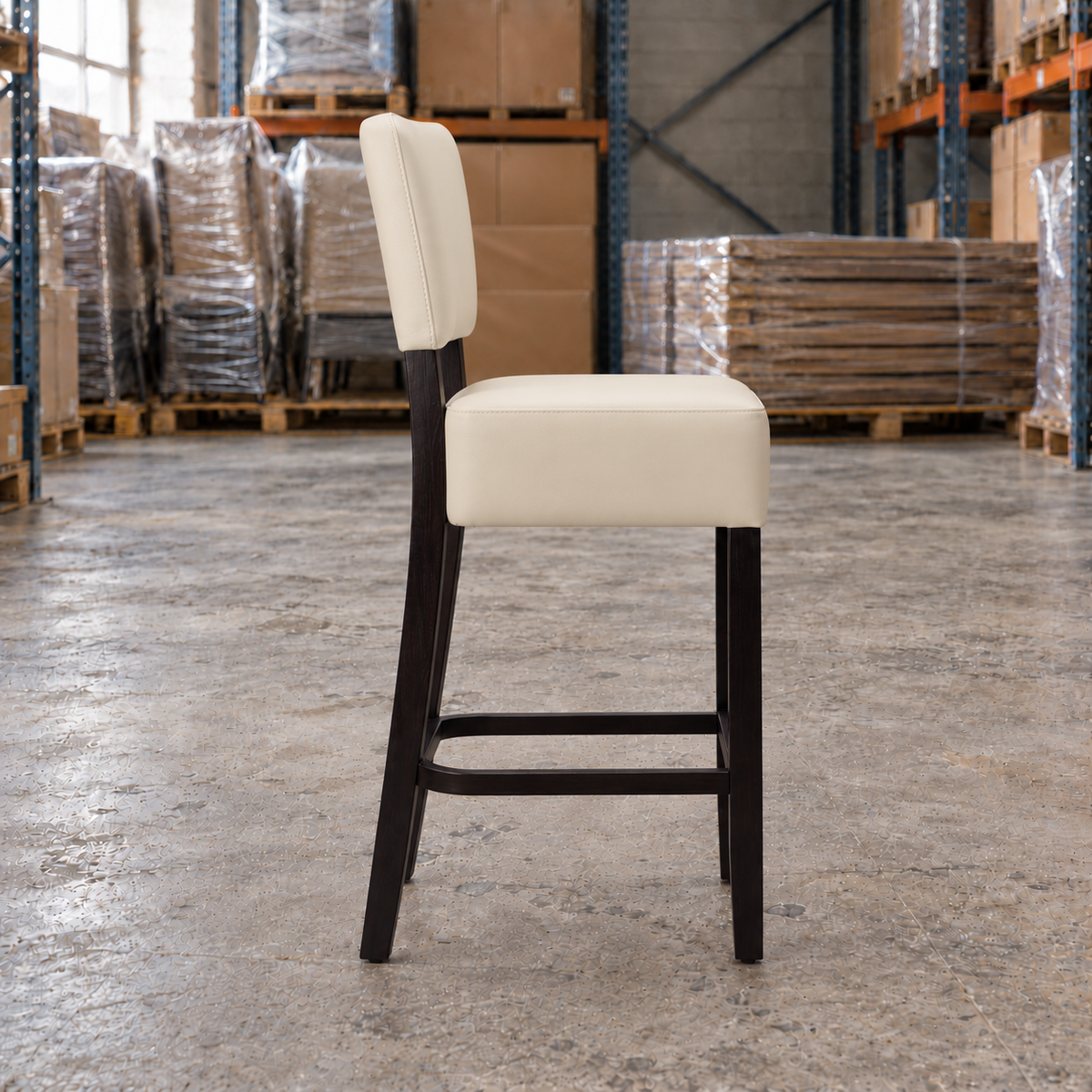 Willow Commercial Bar Highchair – Ivory / Wenge Frame