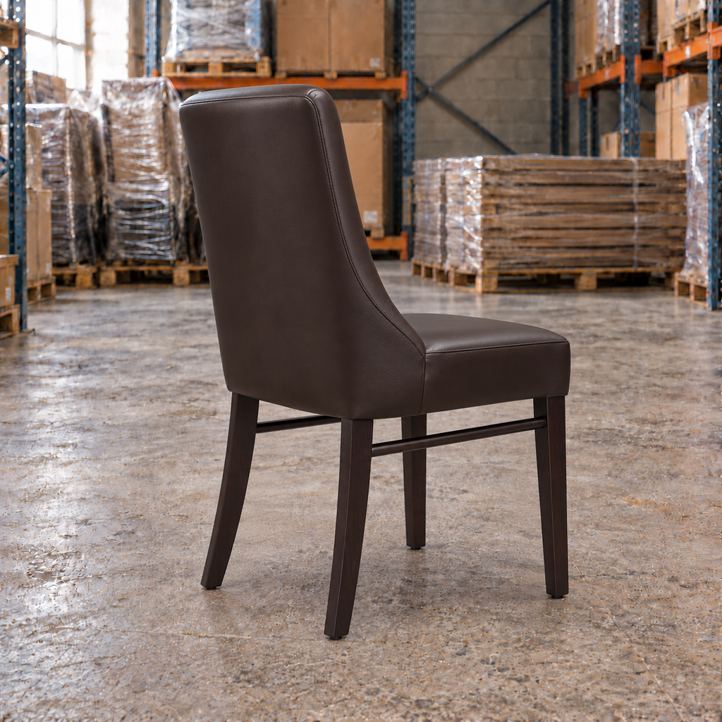 Ash Commercial Side Chair – Dark Brown / Wenge Frame - Restaurant Table & Chairs Direct