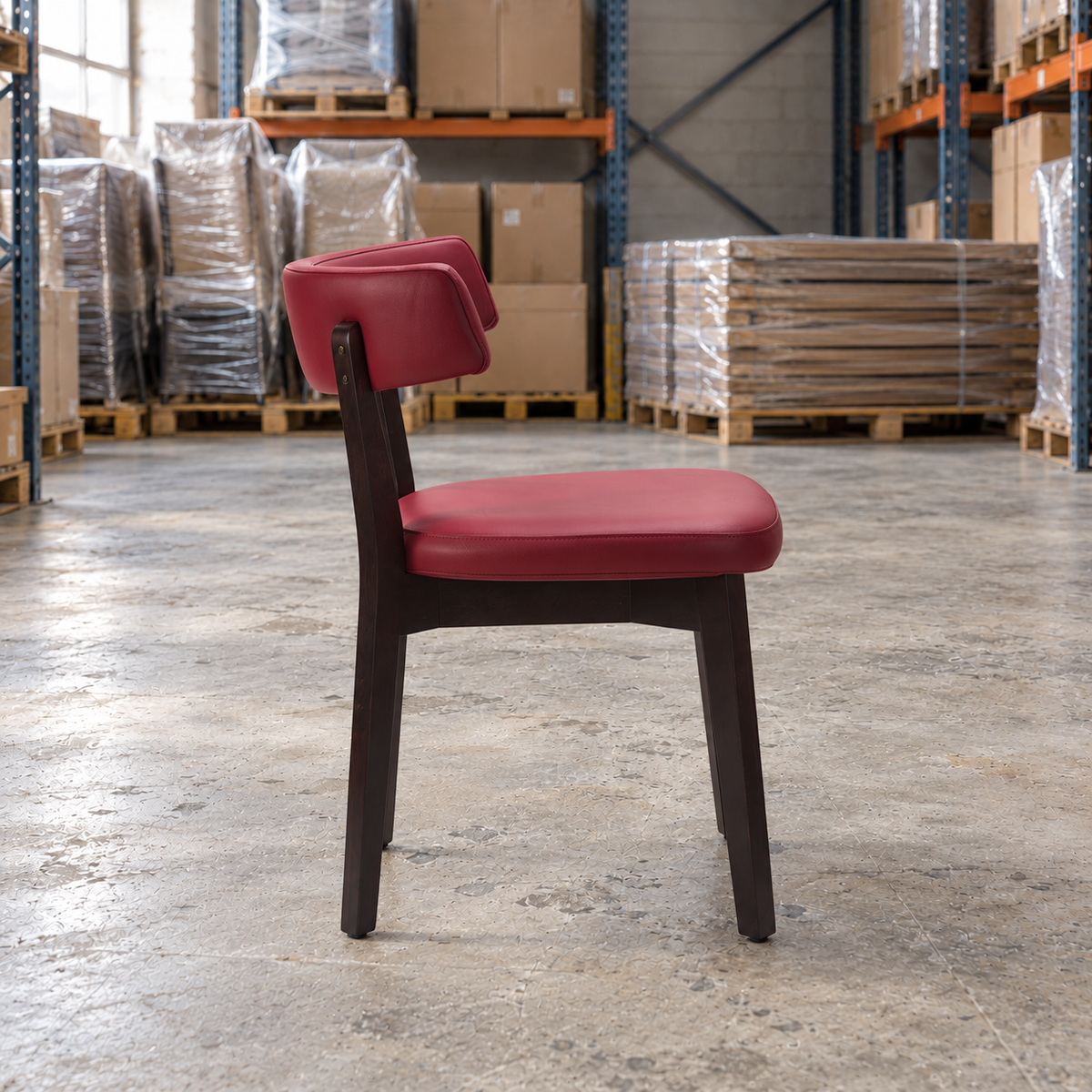 Oak Commercial Side Chair – Wine / Wenge Frame - Restaurant Table & Chairs Direct