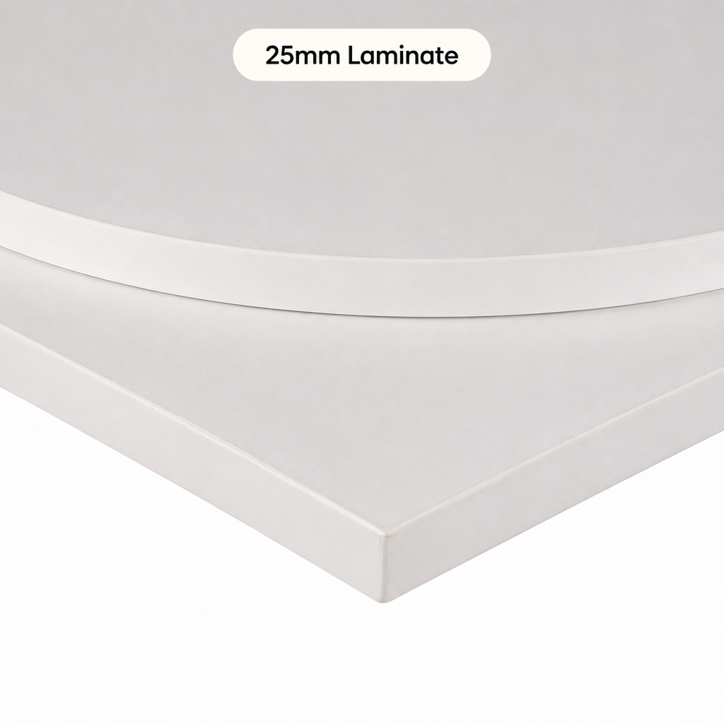 Egger Alpine White 25mm Commercial Table Top - Restaurant Table & Chairs Direct