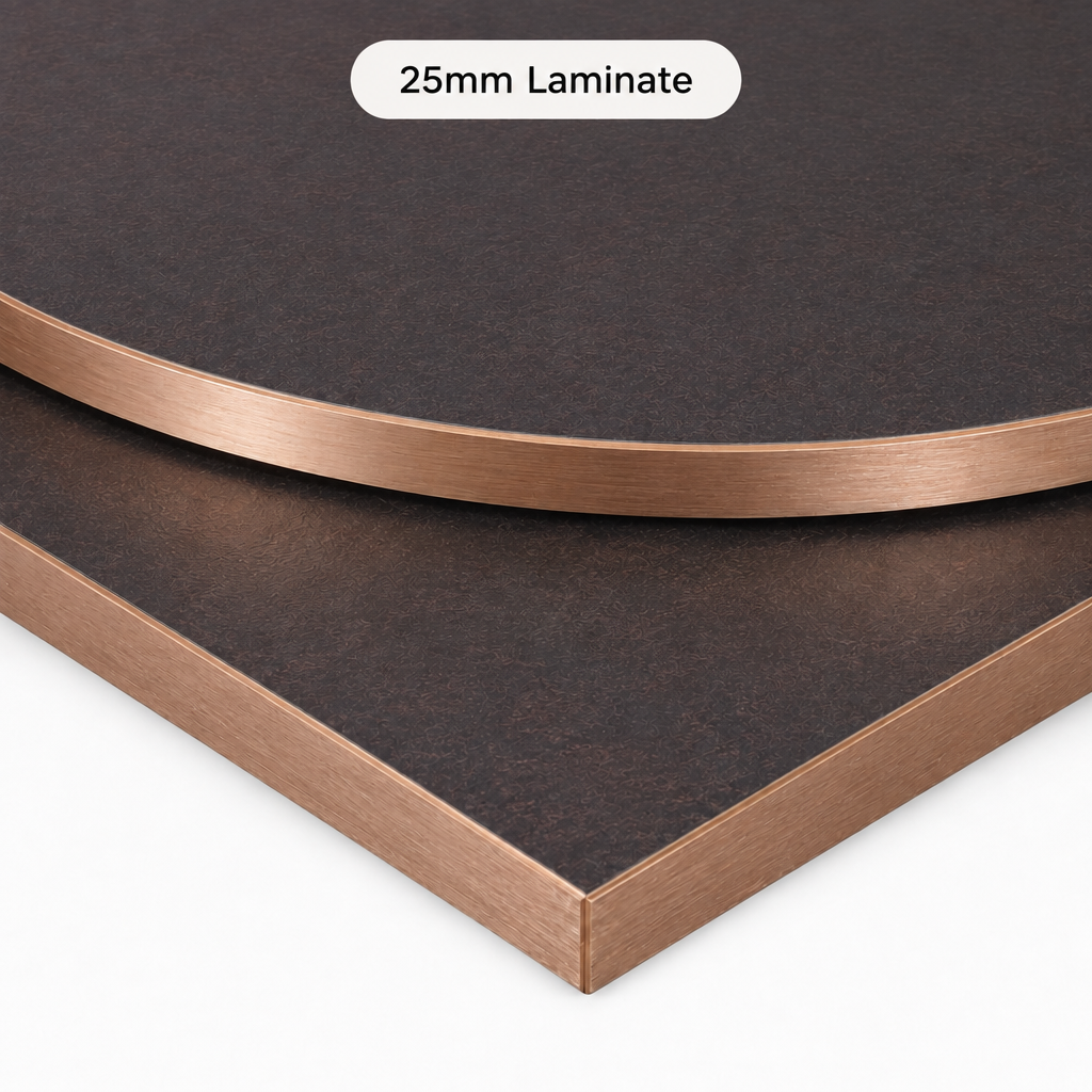Egger Cupria Slate 25mm Commercial Table Top – Copper Edge - Restaurant Table & Chairs Direct