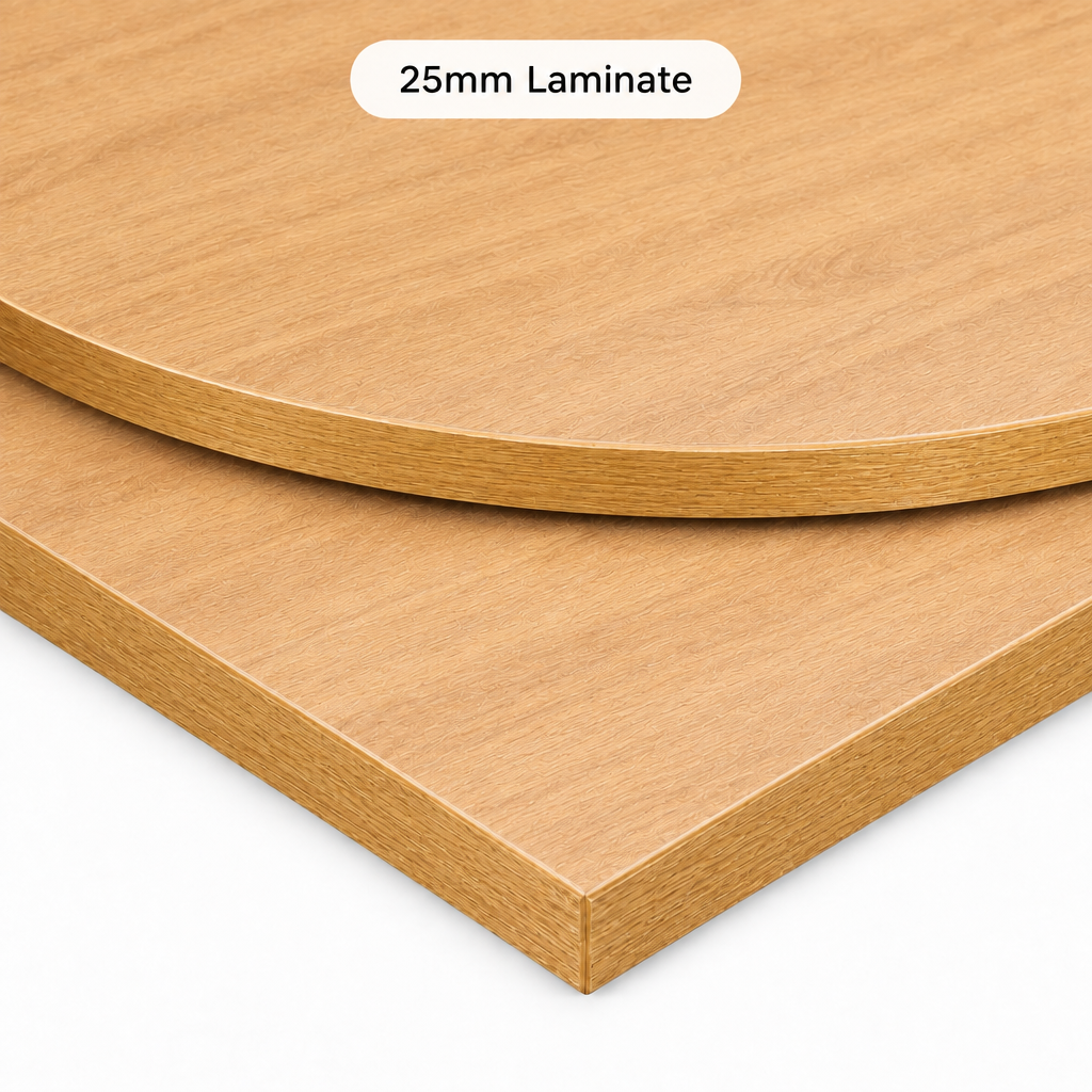 Light Oak 25mm Laminate Table Top - Restaurant Table & Chairs Direct